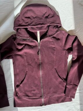Lululemon Scuba Full Zip Hoodie Plum Burgundy Size 6